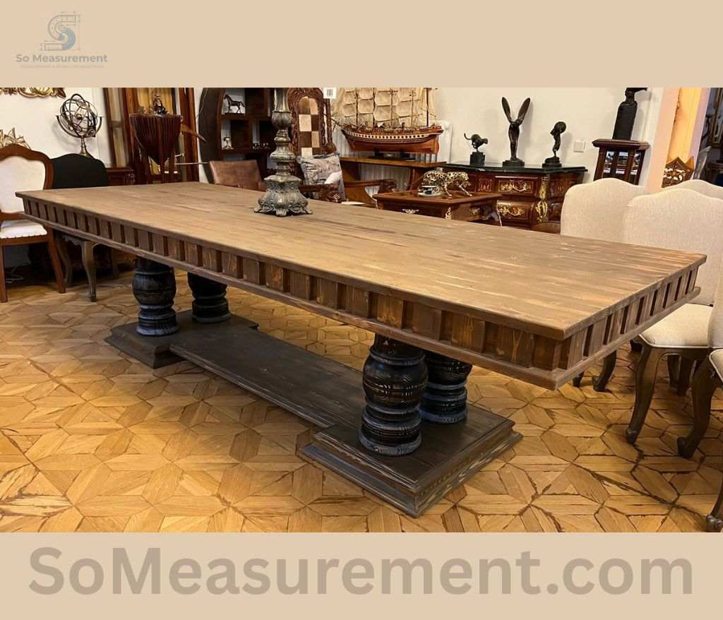 A Large Solid-Wood Dining Table That Weigh 100 Kilograms