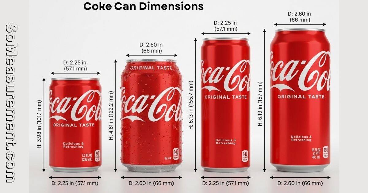 Coke Can Dimensions: Every Size in Inches, MM, and CM 2026