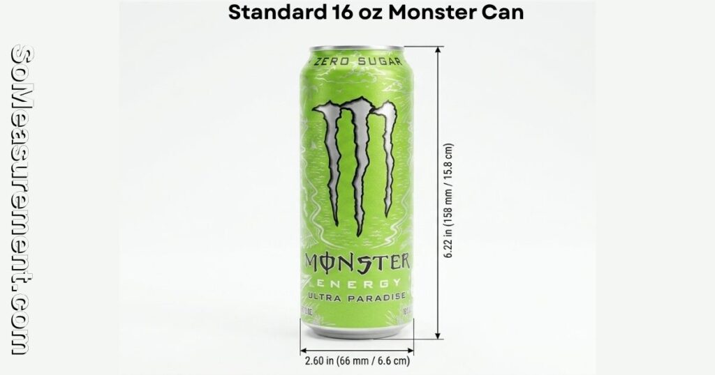 Monster Can Dimensions: The Standard 16 oz Monster Can