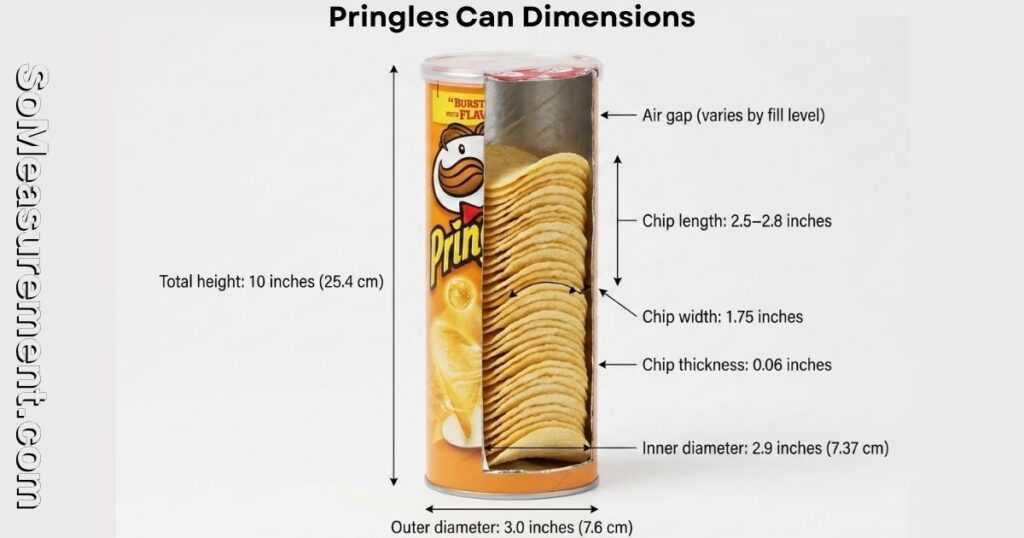 Pringles Can Dimensions: What's Actually Inside the Tube (The Chip Itself)