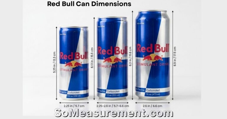 Red Bull Can Dimensions — Size, Height & Diameter Guide 2026