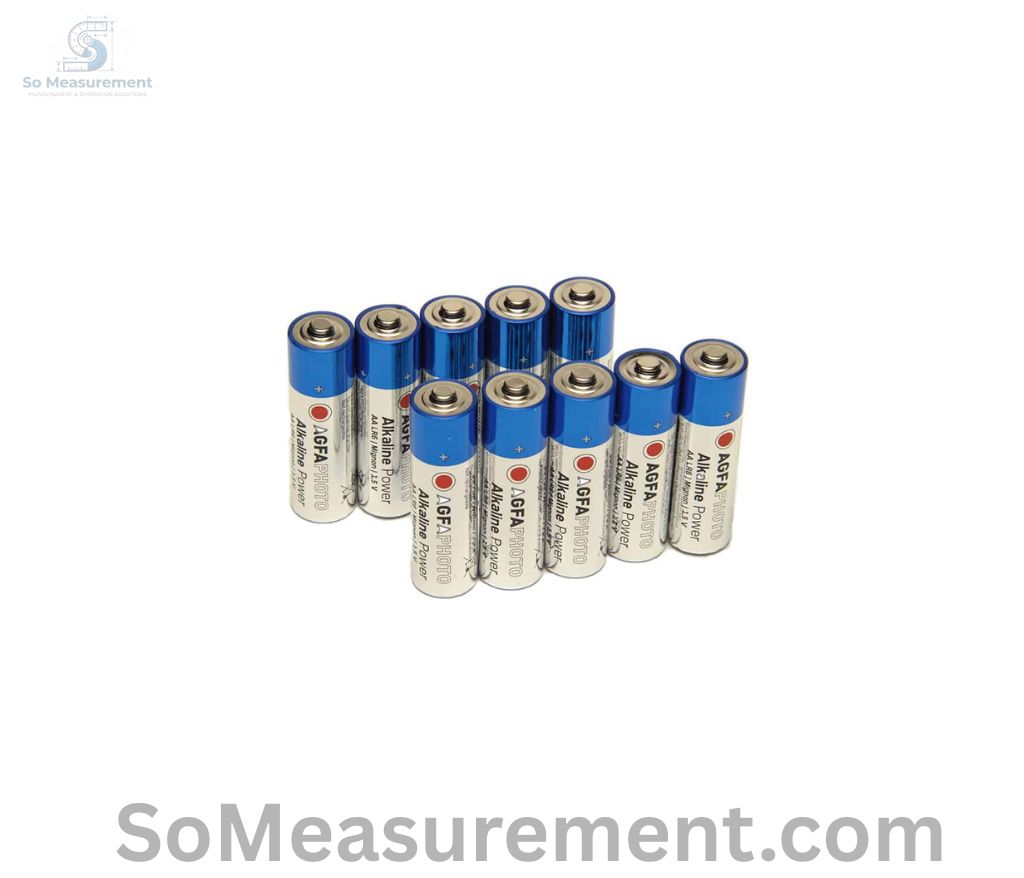 Ten AA Batteries in a Retail Pack That Weigh 10 ounces