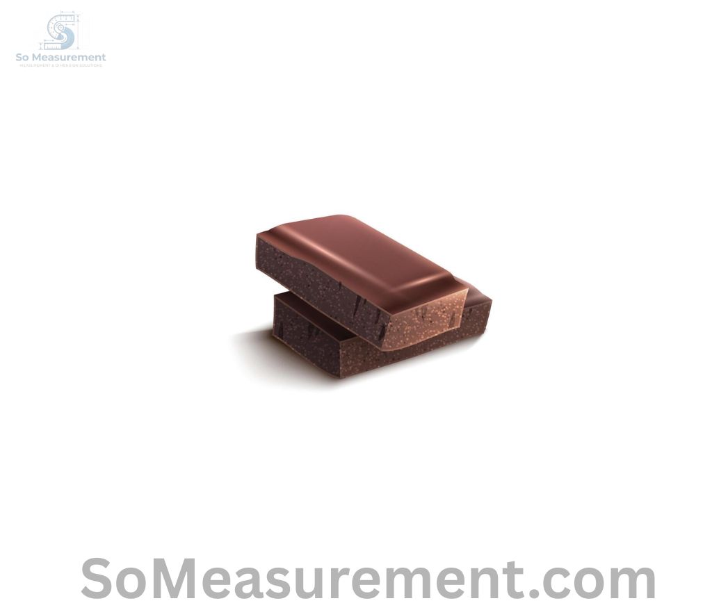 Two Squares of Chocolate (from a 100g Bar) That Weigh 10 Grams