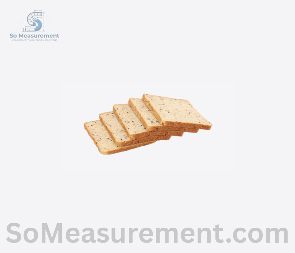 Five Slices of Sandwich Bread that Weigh 100 Grams