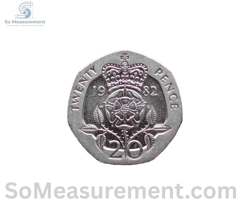 Twenty UK 20-Pence Coins that Weigh 100 Grams