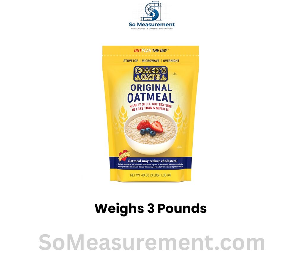 48 oz Container of Quick Oats that weighs 3 Pounds