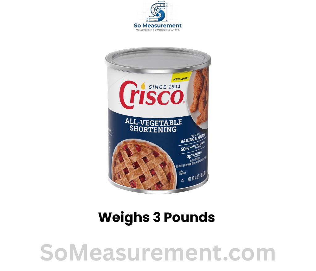 48 oz Tub of Crisco that weighs 3 Pounds