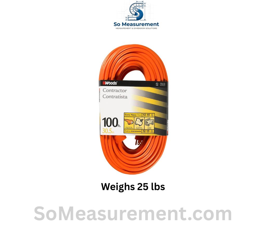 A 100-Foot Heavy-Duty Extension Cord that Weighs 25 lbs