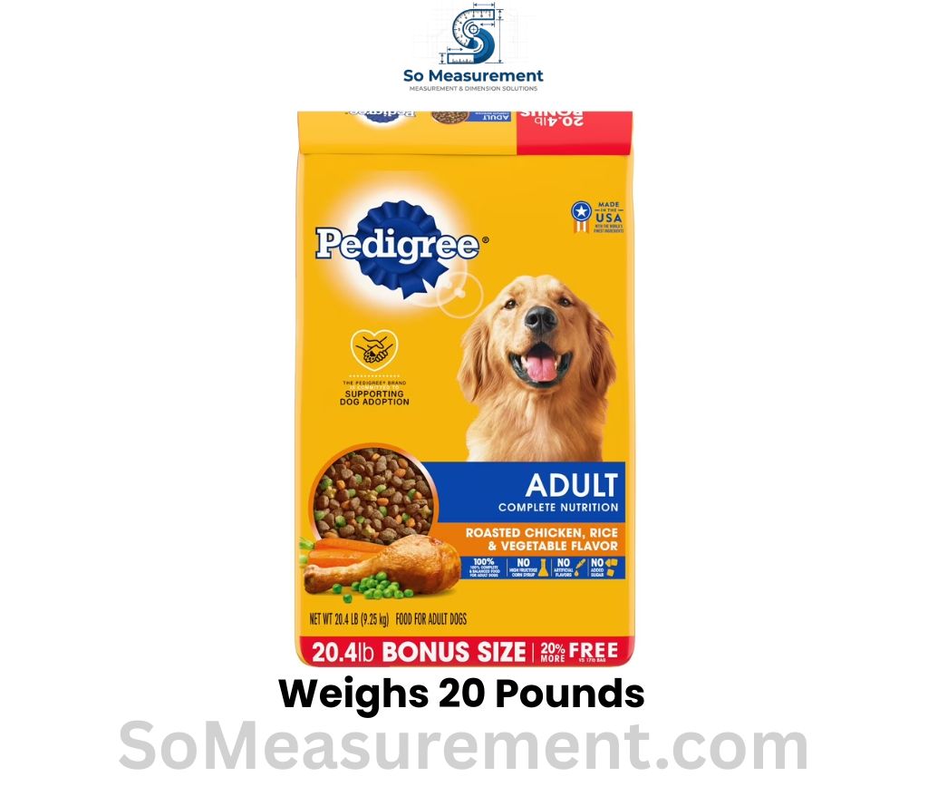A 20-Pound Bag of Dry Pet Food Weighs 20 Pounds