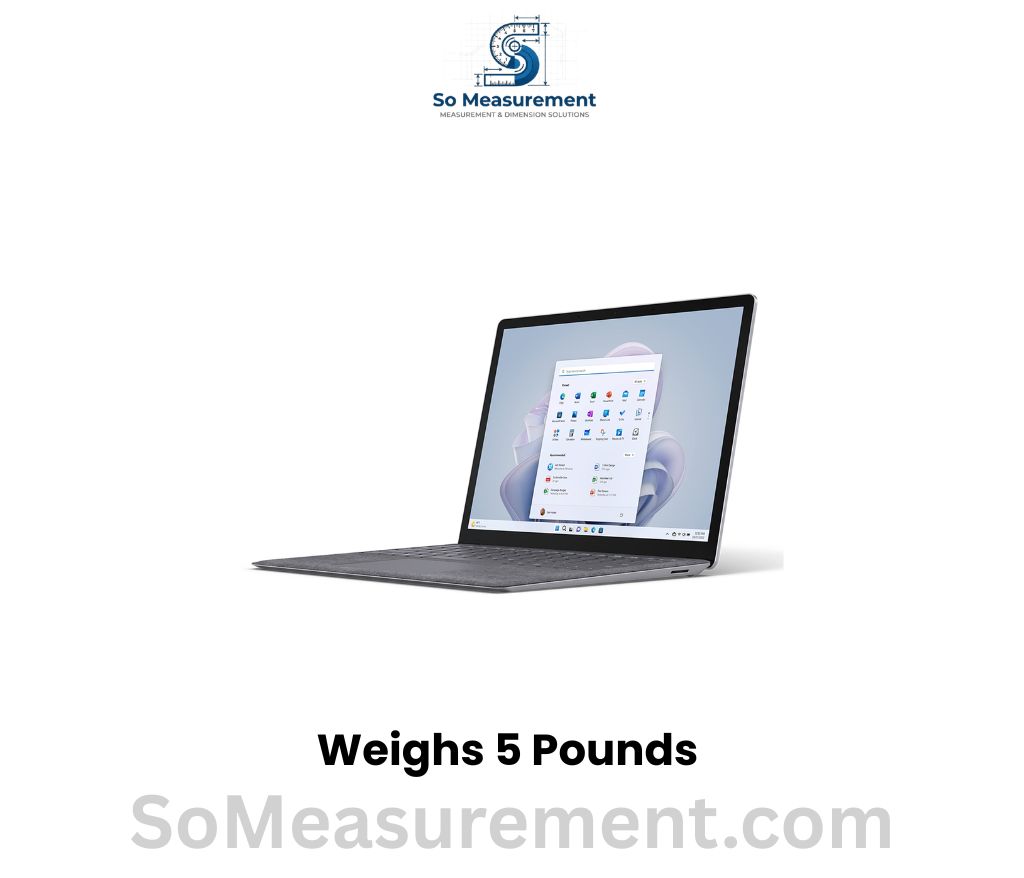 A Mid-Sized Laptop Weighs 5 pounds