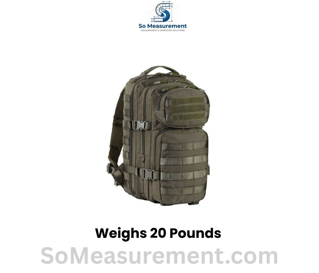 A Packed Tactical Rucksack Weighs 20 Pounds