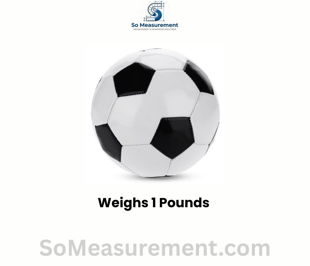 A Standard Football that weighs 1 Pounds