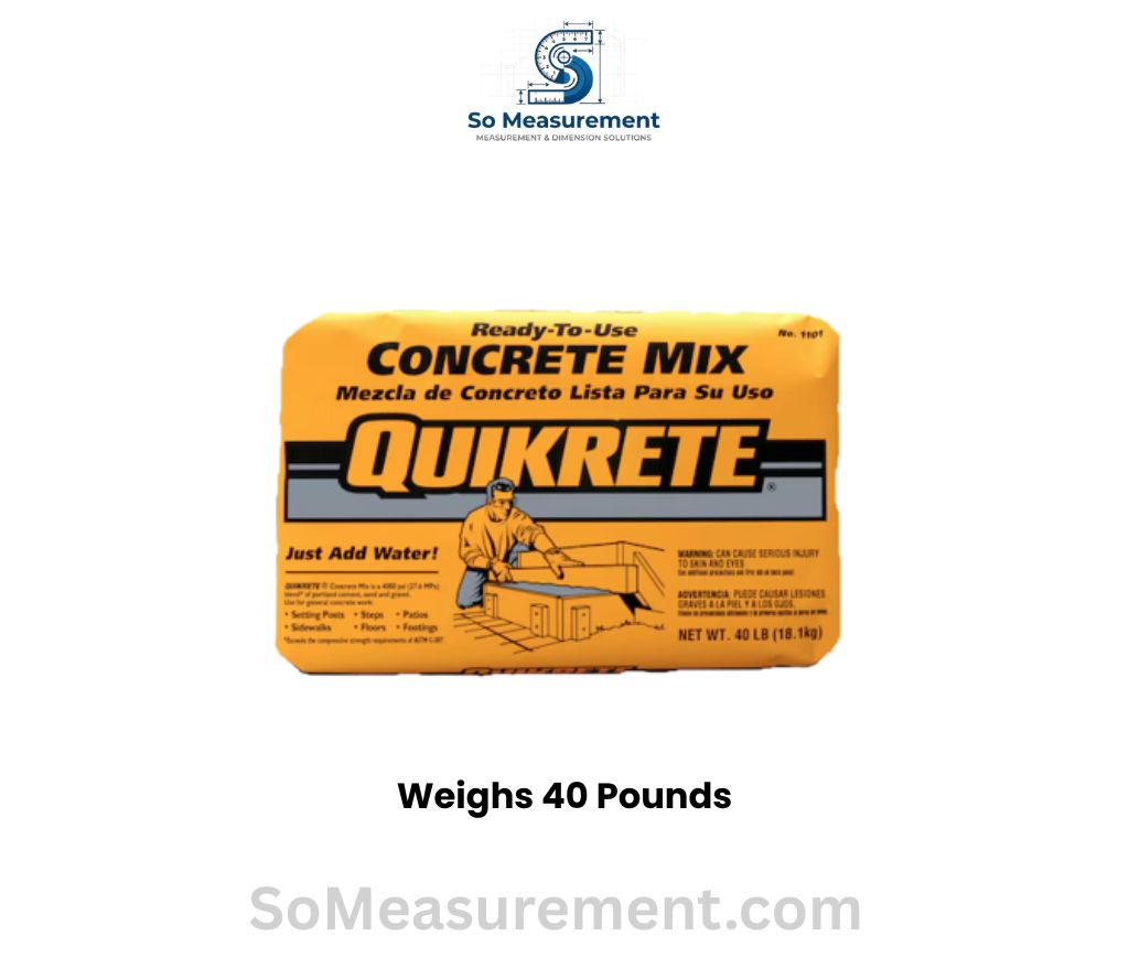 Bag of Concrete Mix that Weighs 40 Pounds