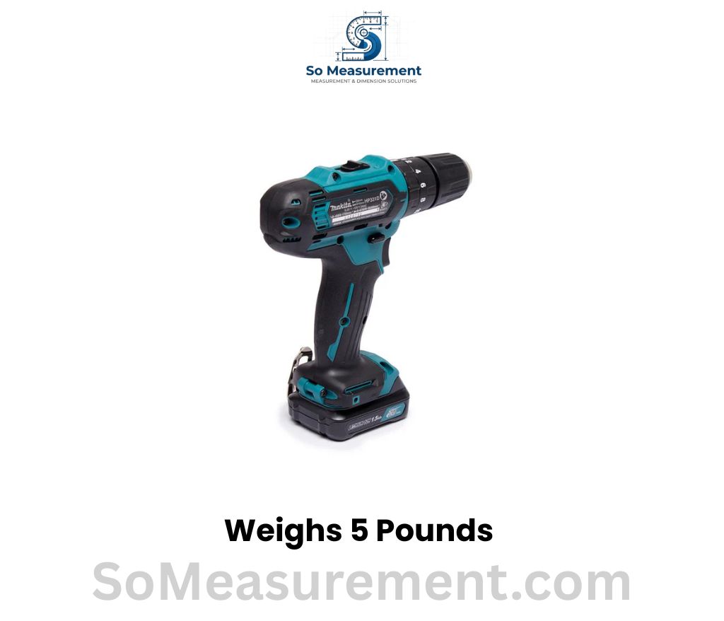 Cordless Power Drill Weighs 5 pounds