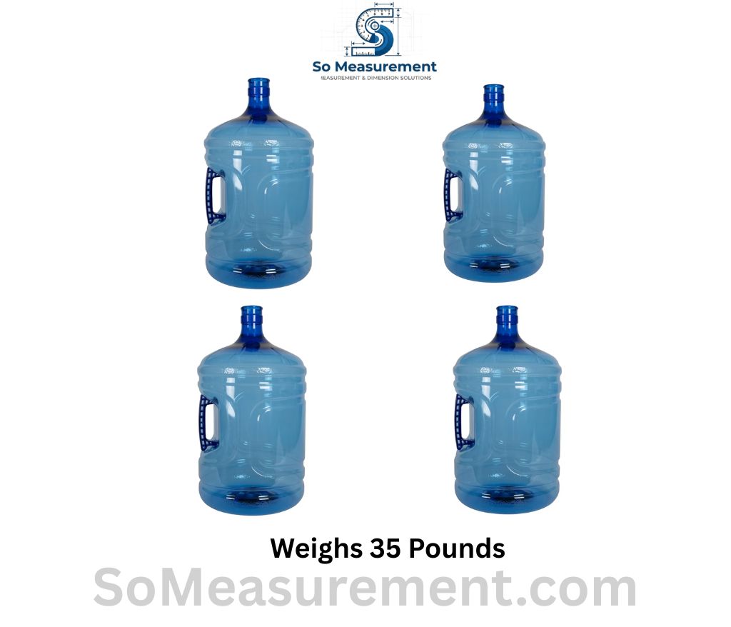 Filled 4-Gallon Water Jug that Weighs 35 Pounds