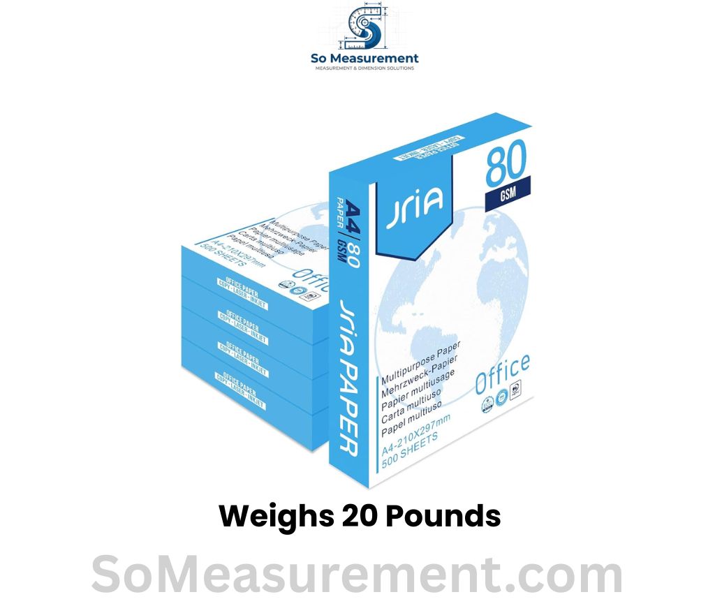 Four Reams of Printer Paper Weighs 20 Pounds