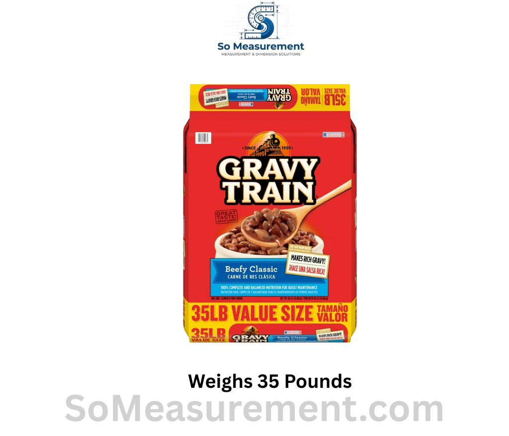 Large Bag of Dry Dog Food that Weighs 35 Pounds