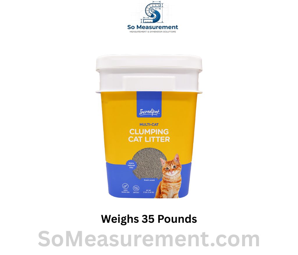 Large Pail of Clumping Cat Litter that Weighs 35 Pounds