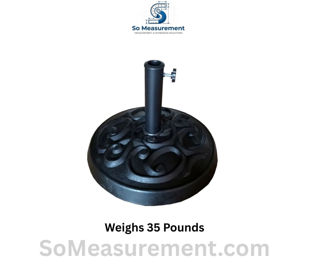 Patio Umbrella Base that Weighs 35 Pounds