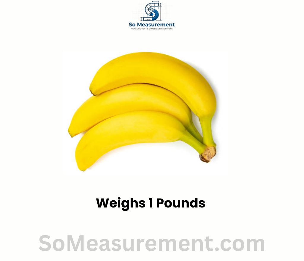 Three Medium Bananas that weighs 1 Pounds