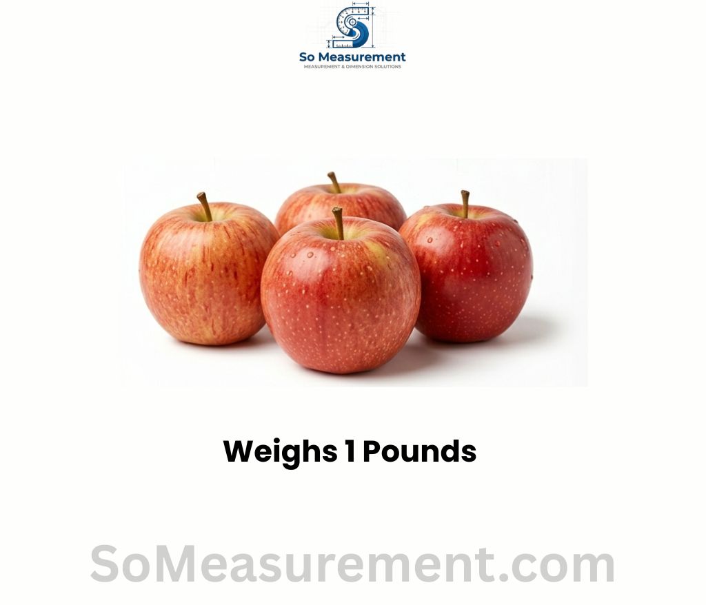 Three to Four Medium Apples that weighs 1 Pounds