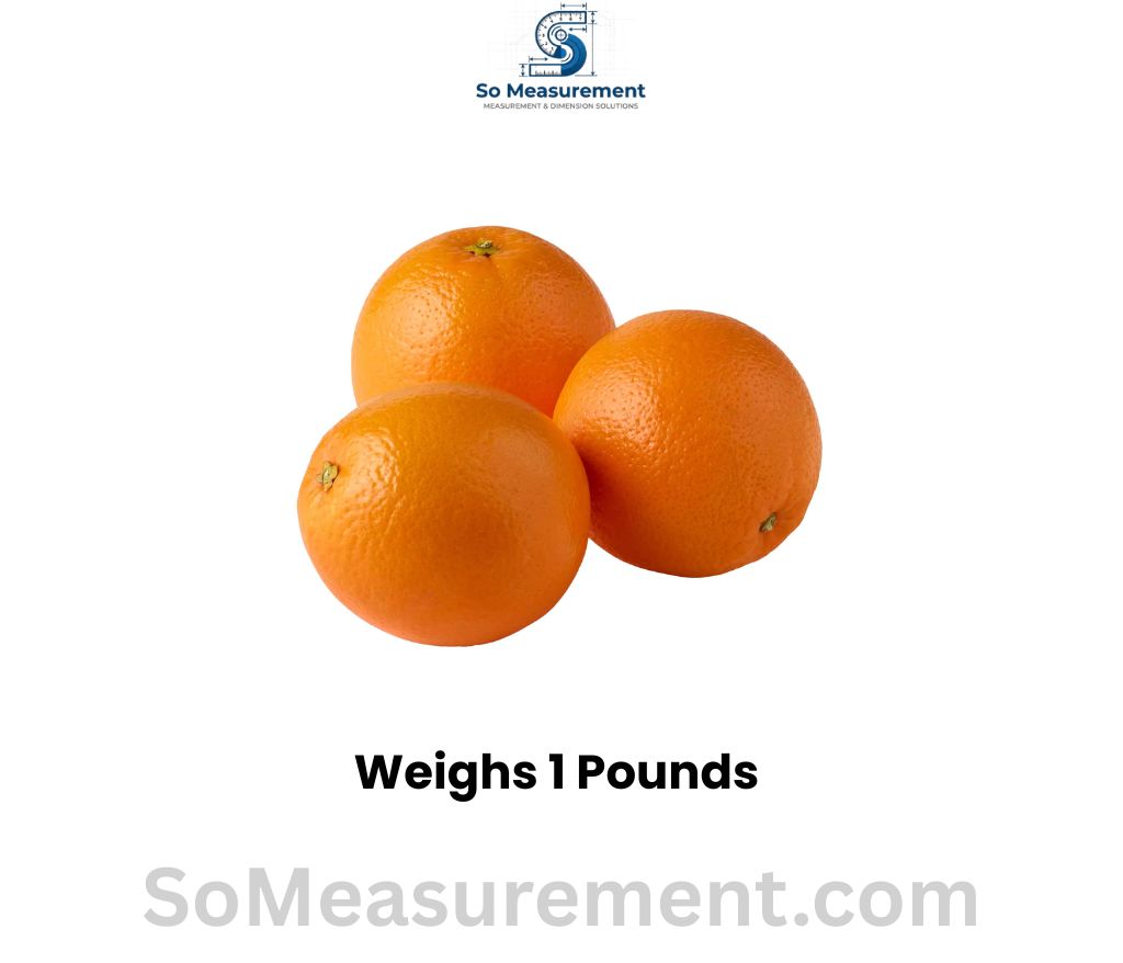 Three to Four Medium Oranges that weighs 1 Pounds