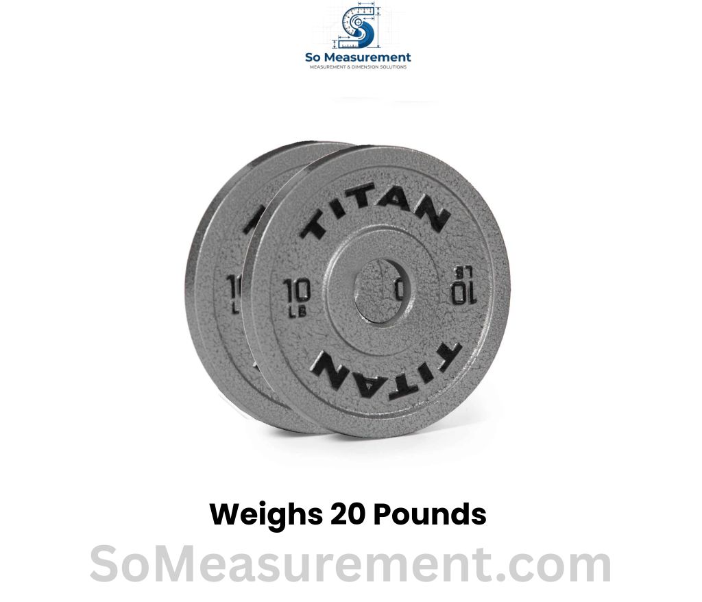 Two 10-Pound Weight Plates Weighs 20 Pounds