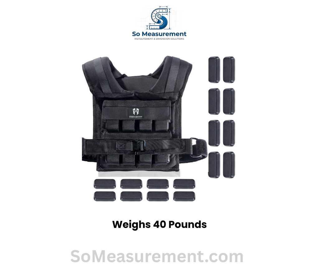Weighted Fitness Vest at Full Capacity that Weighs 40 Pounds