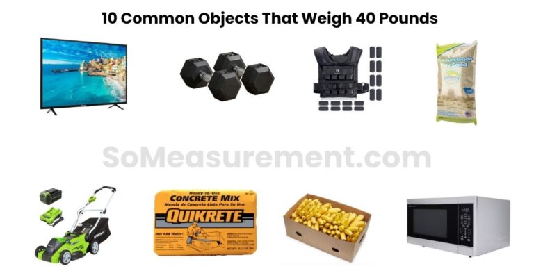 What Weighs 40 Pounds? 10 Daily Objects at This Exact Weight