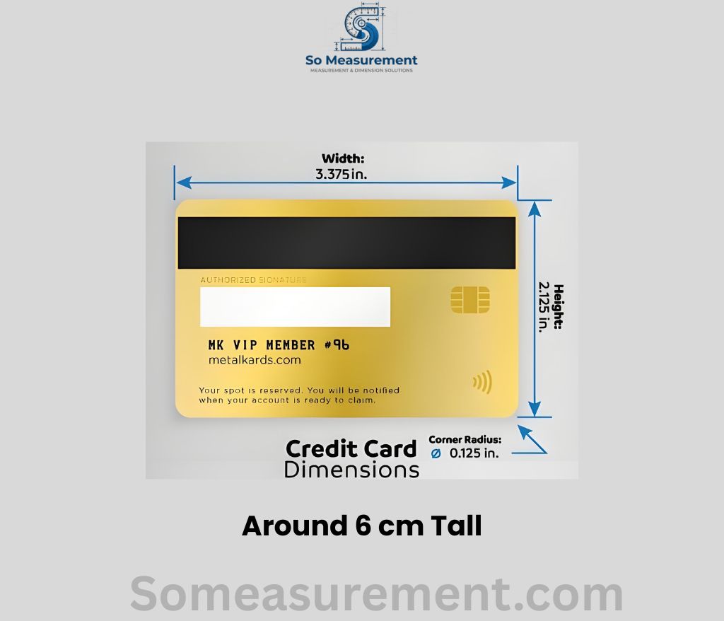 Debit or Credit Card — Short Edge that are 6 cm in height or tall
