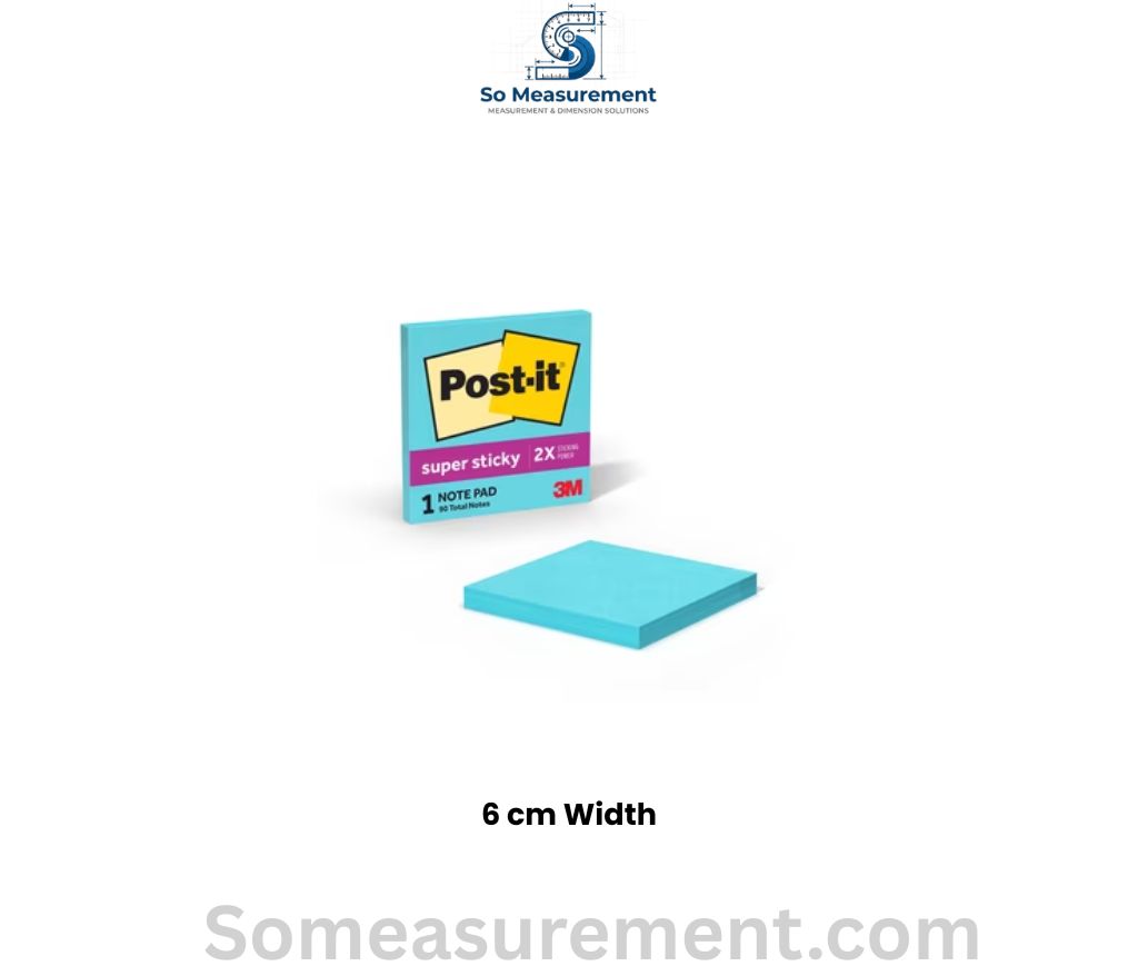 Small 2×2 Inch Sticky Note That are around 6 cm Wide