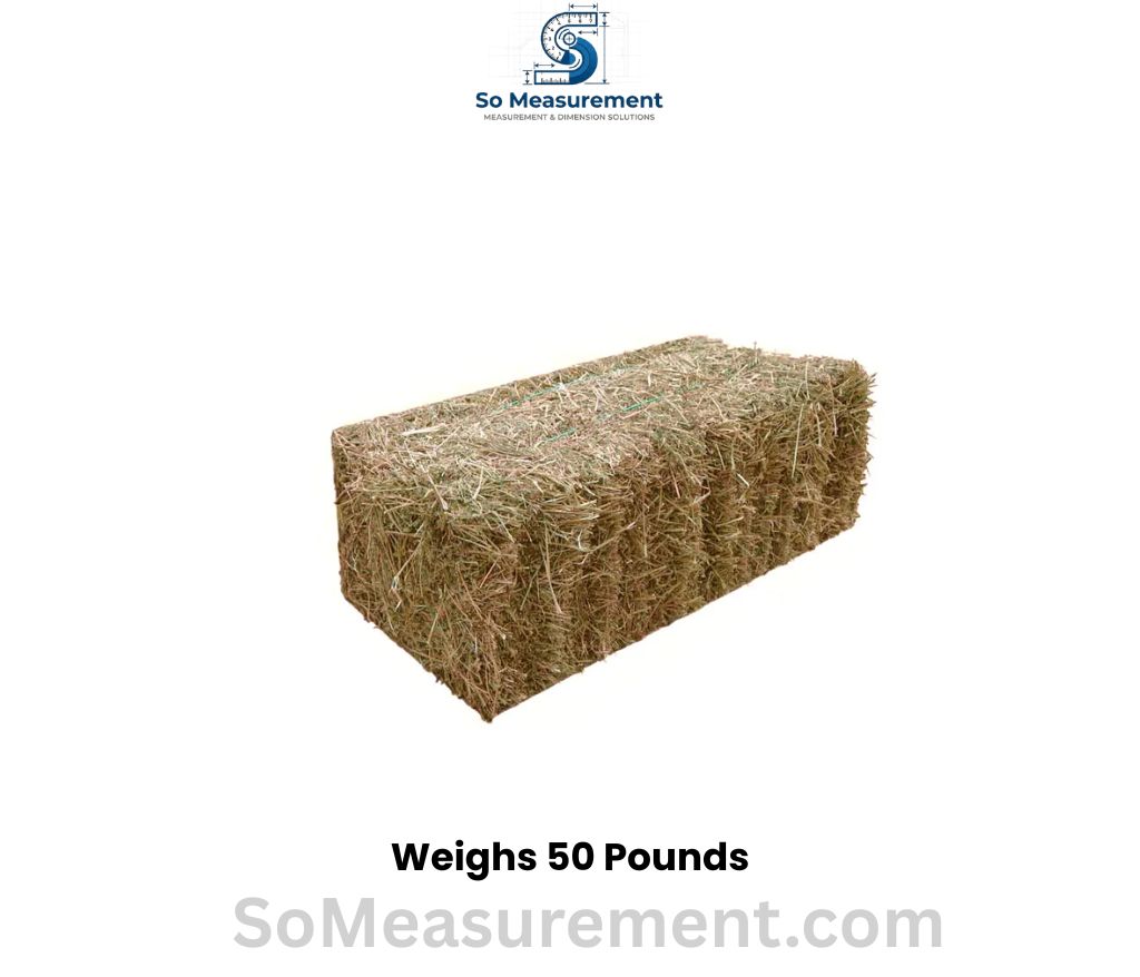 Small Rectangular Hay Bale that weighs 50 Pounds
