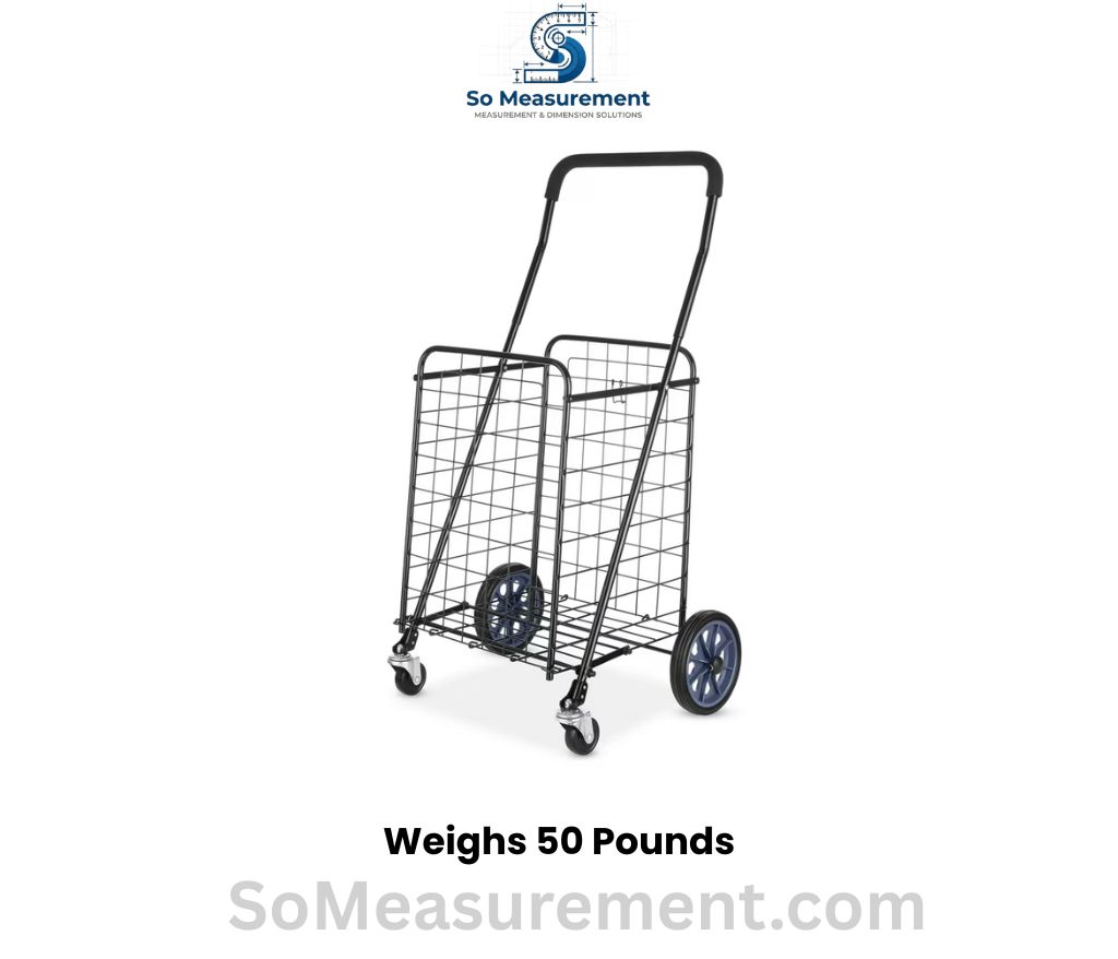 Steel Grocery Cart that weighs 50 Pounds