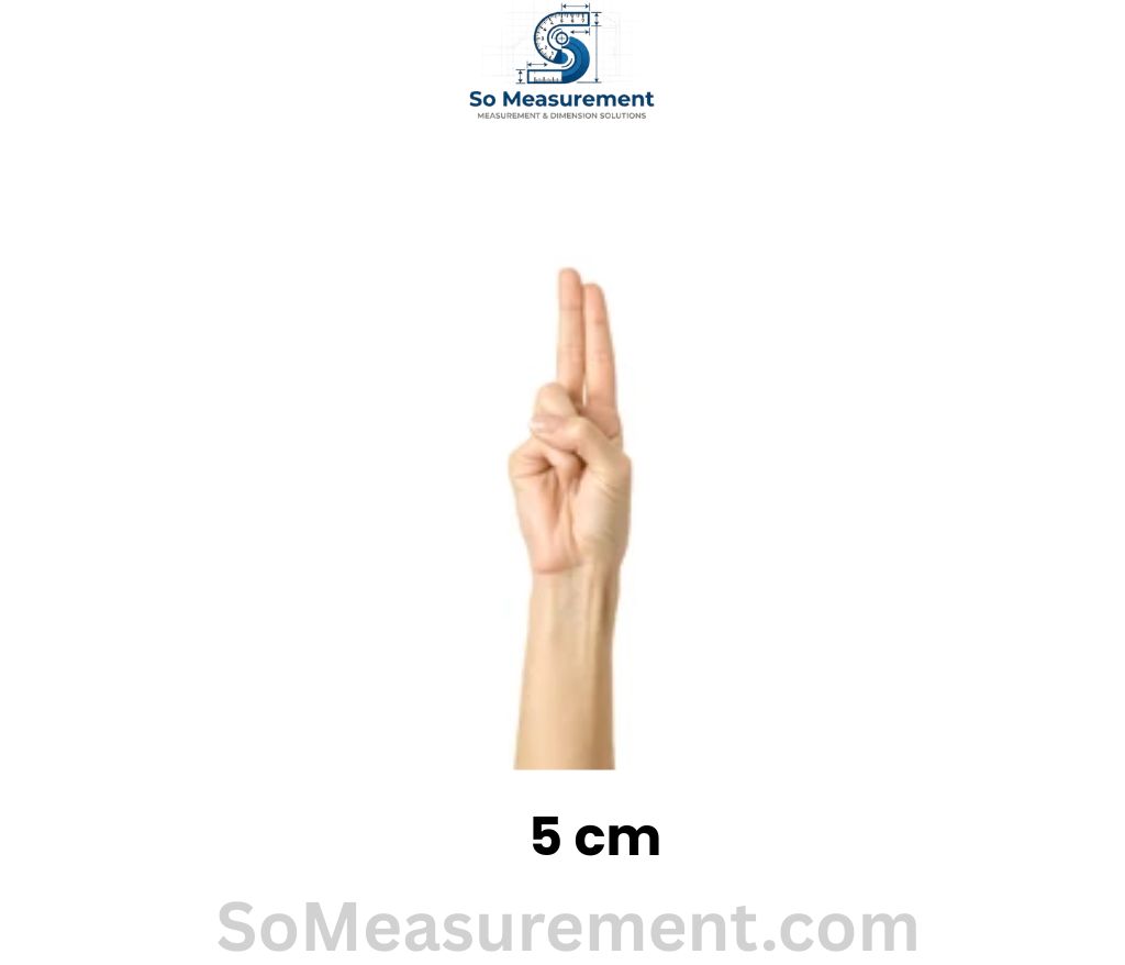 Two Adult Fingers Side by Side That Are About 5 Cm wide